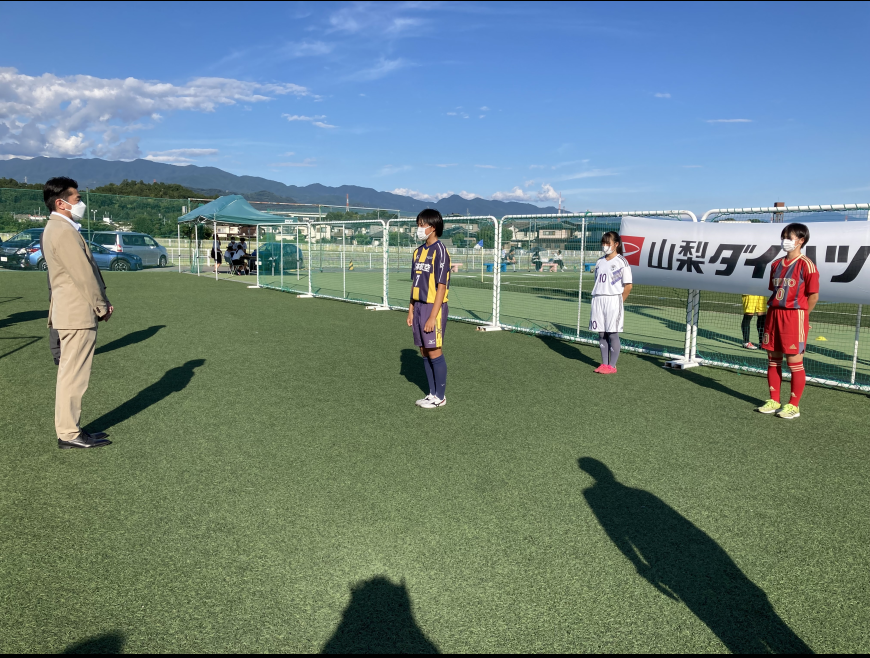 関東高等学校女子サッカー選手権大会山梨県予選へ飲料提供