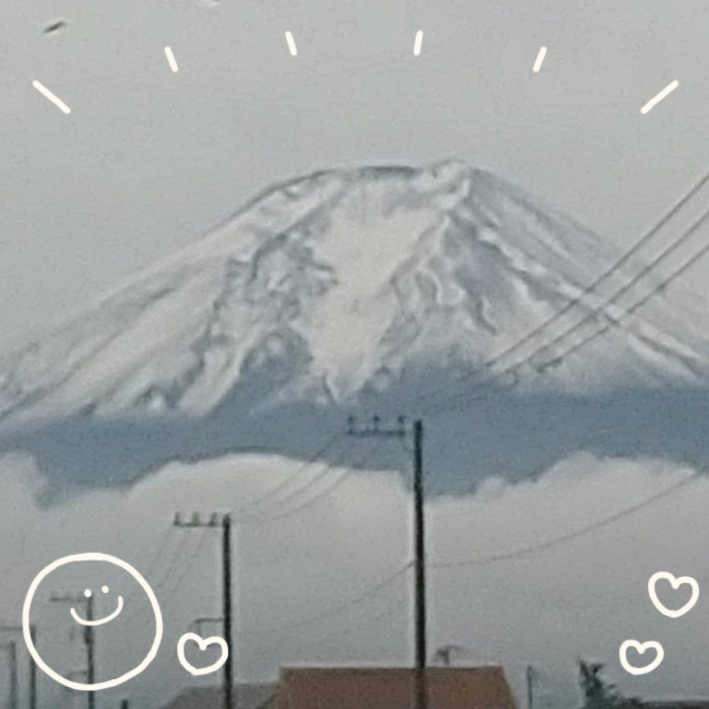 初冠雪し冬の富士山